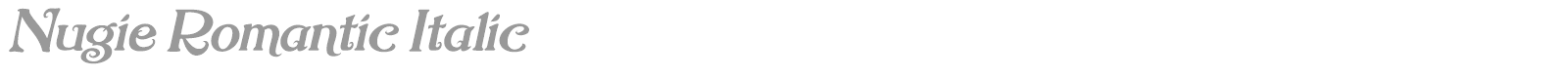 Nugie Romantic font preview
